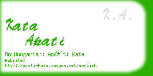 kata apati business card